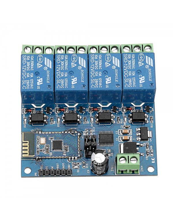 DC12V 4-Channel Android Mobile Bluetooth Relay Module