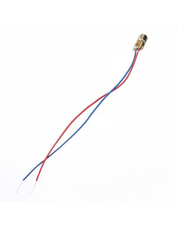 100 pcs DC 5V 5mW 650nm 6mm Laser Dot Diode Module Red Copper Head Tube